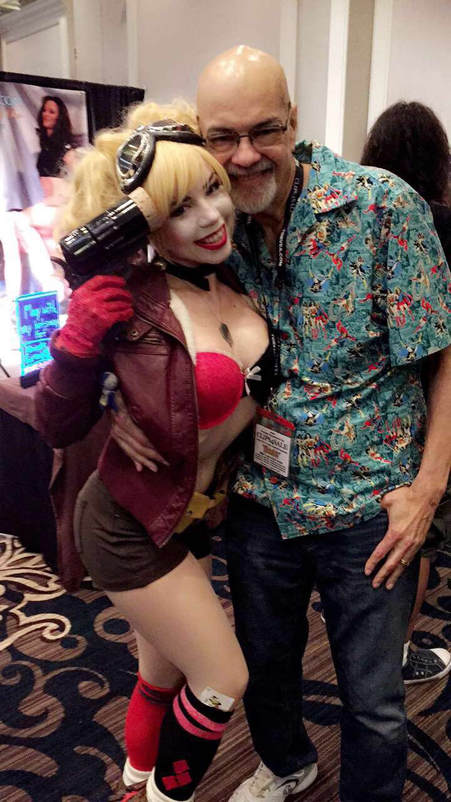 Ludella Hahn with George Perez after the Superheroine Showdown at Fetish Con 2017
